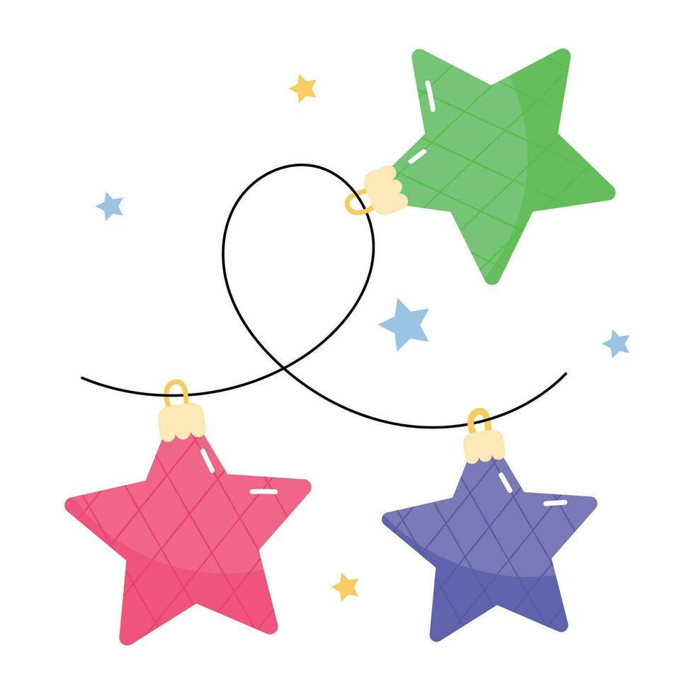 Trendy Star Garland vector