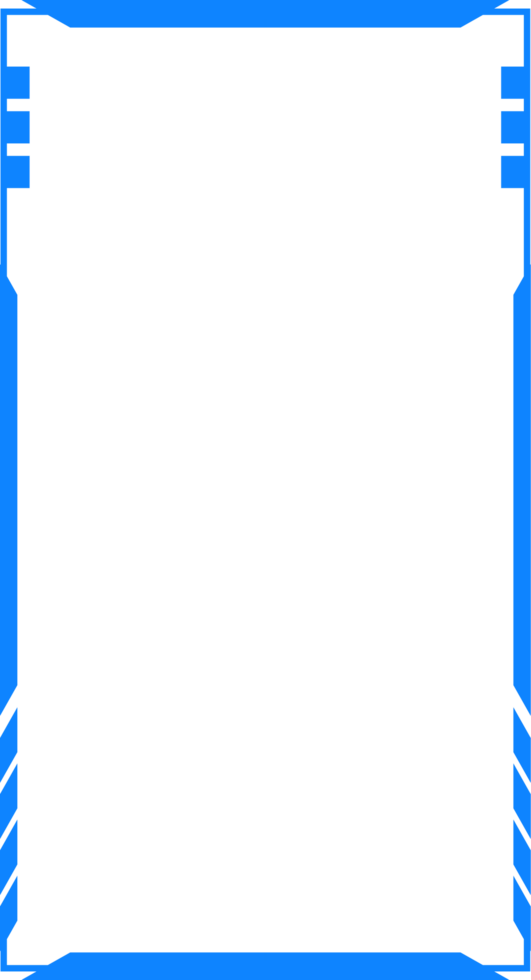 futuristic gaming frame border transparent background png