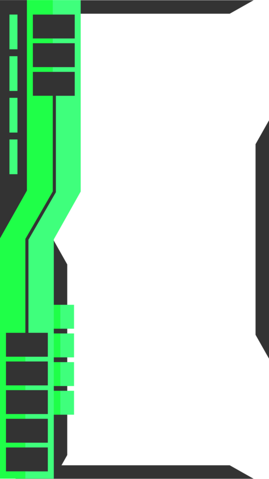 futuristic gaming frame border transparent background png