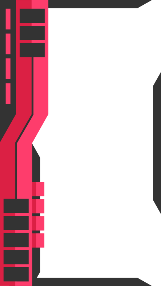 futuristic gaming frame border transparent background png