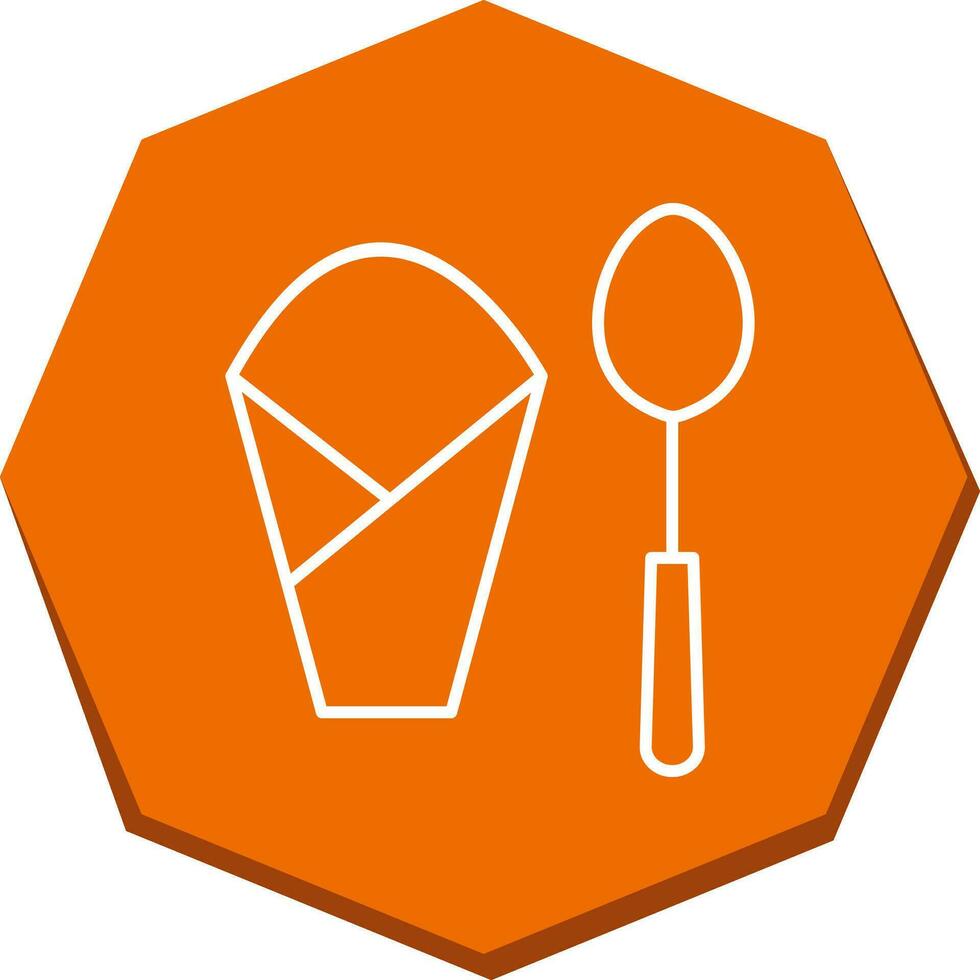 Spoon and Napkin Vector Icon