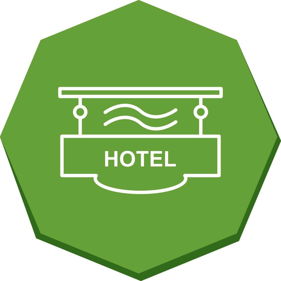 icono de vector de signo de hotel