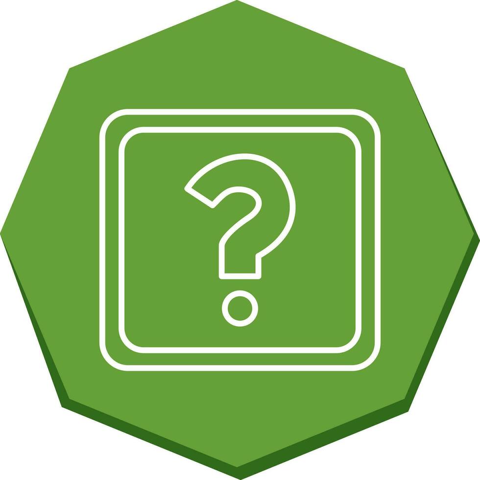 Unique Question Mark Vector Icon