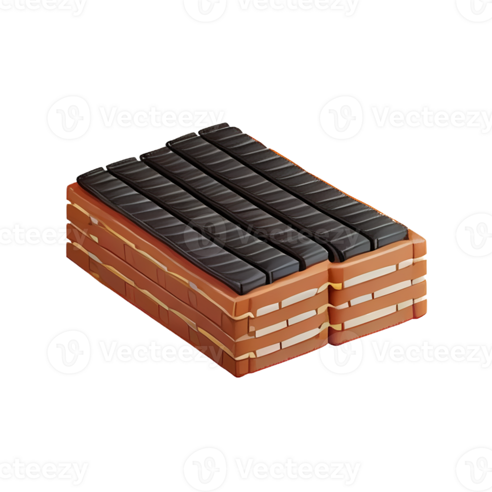 brick 3d rendering icon illustration png
