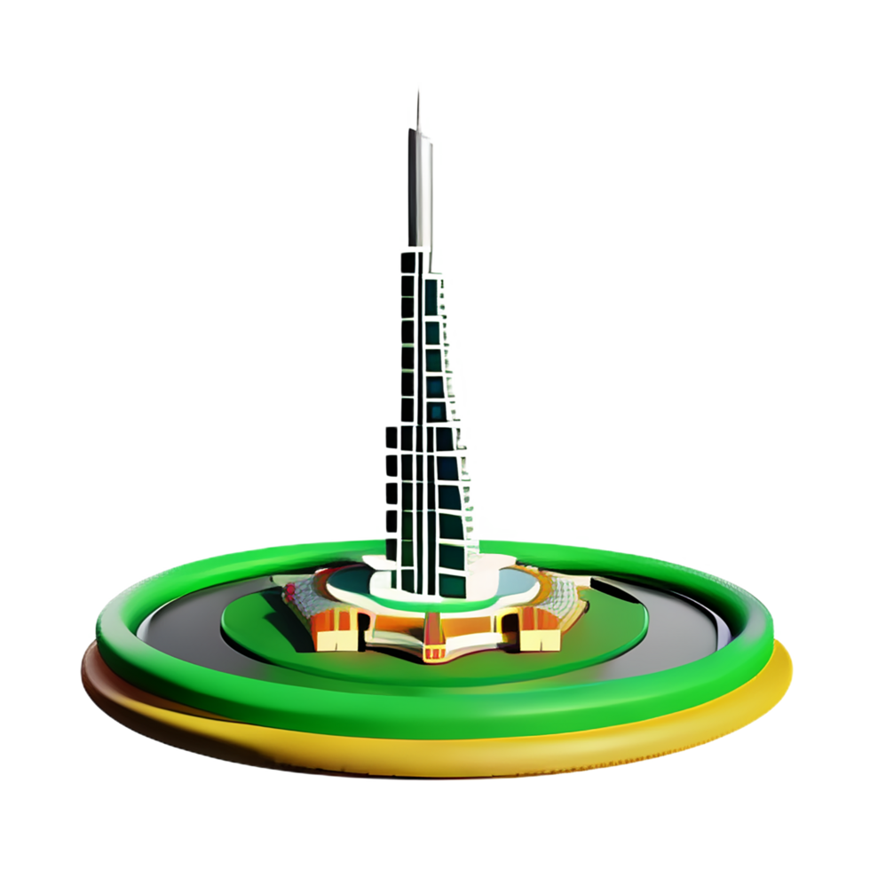 dubai 3d rendering icon illustration png