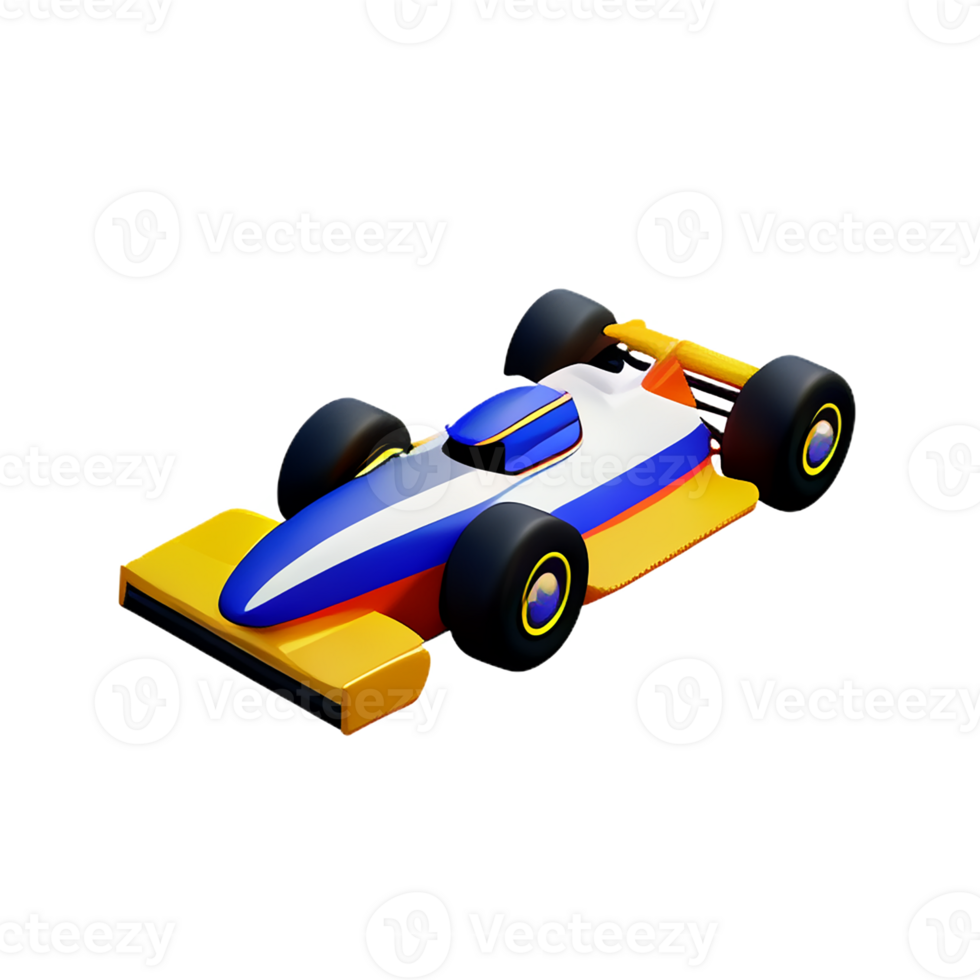 race car 3d rendering icon illustration png