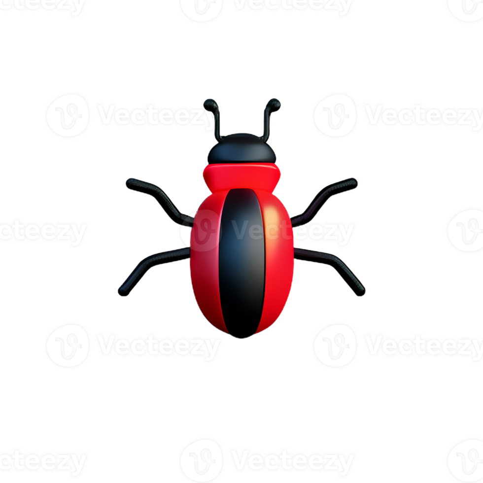 bug 3d rendering icon illustration png