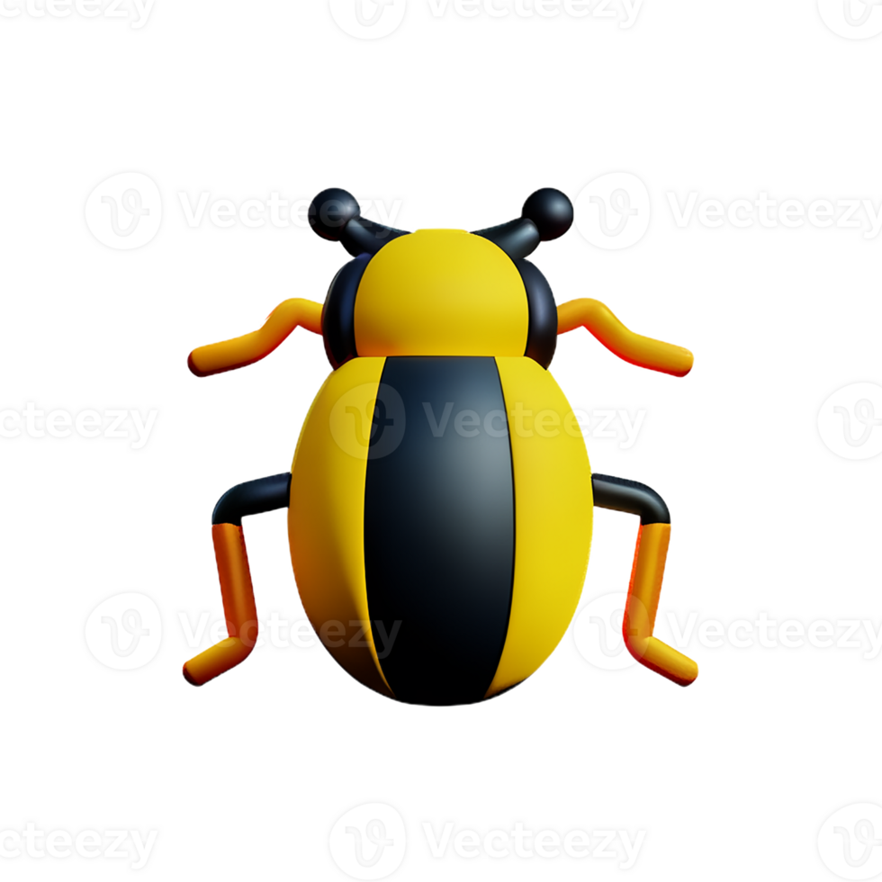 bug 3d rendering icon illustration png