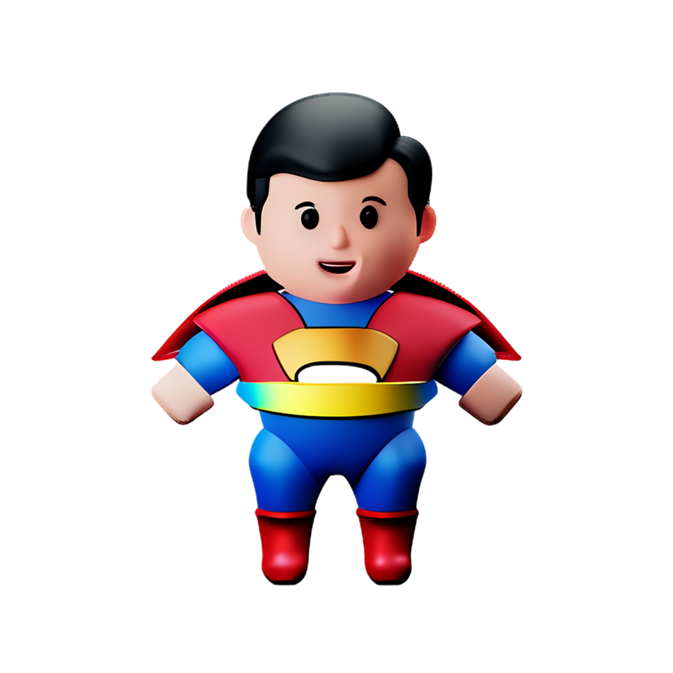 superman face 3d rendering icon illustration png