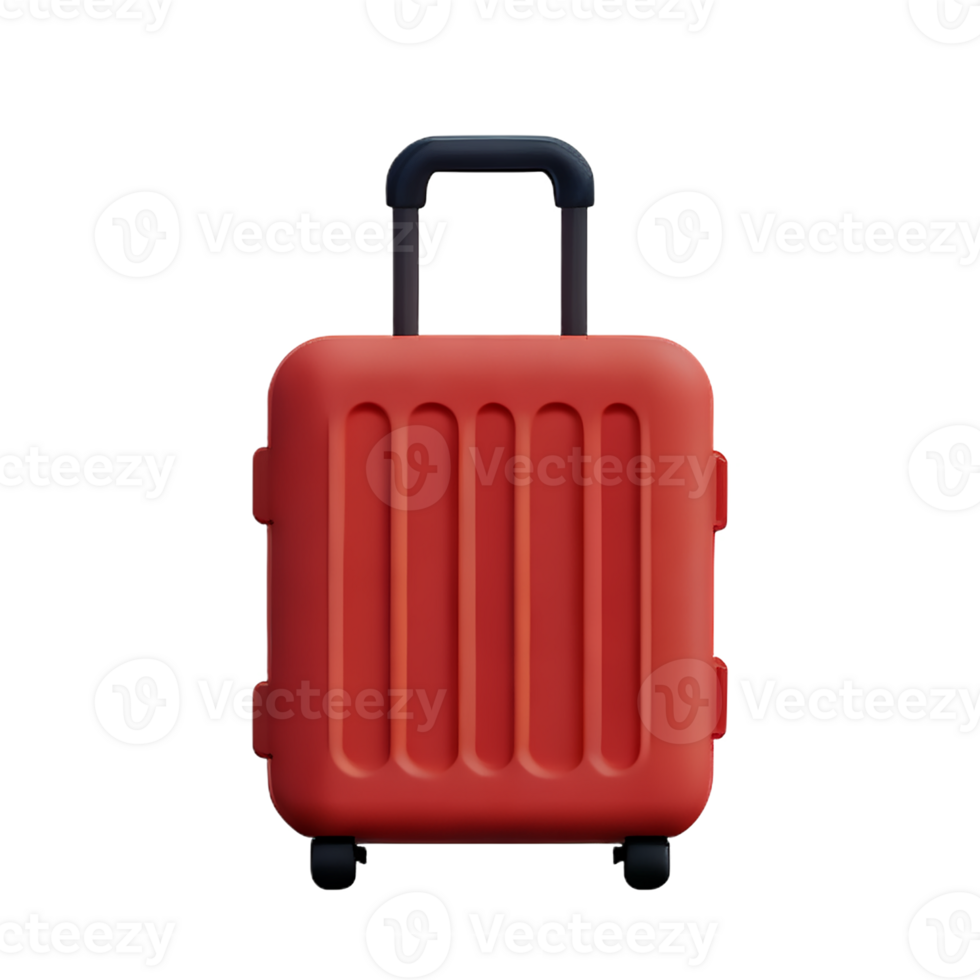 suitcase 3d rendering icon illustration png
