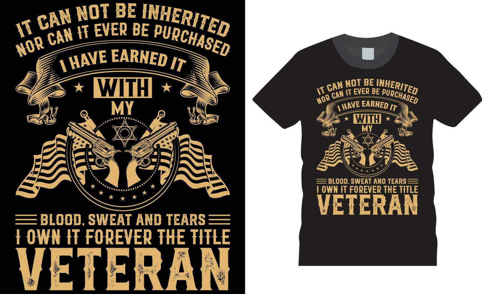 Veteran t shirt design vector