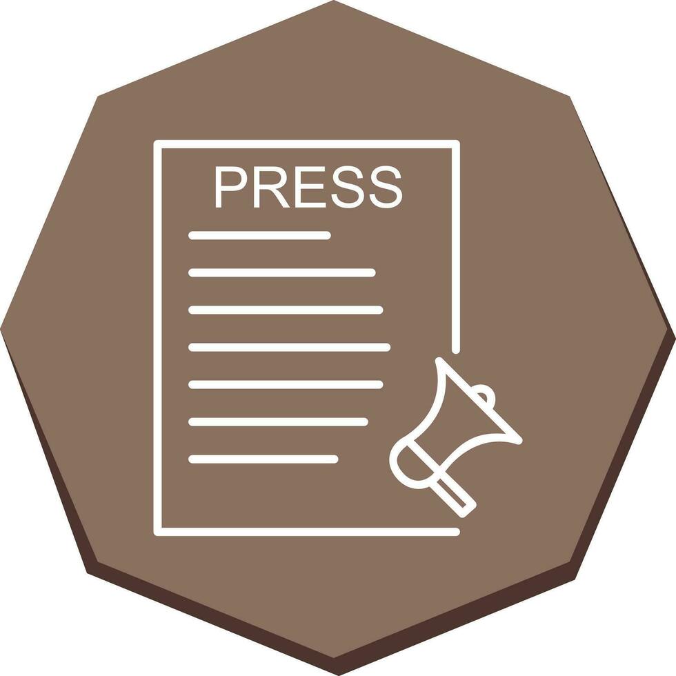 Unique Press Releases Vector Icon
