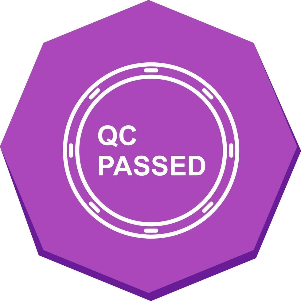 Unique QC Passed Vector Icon