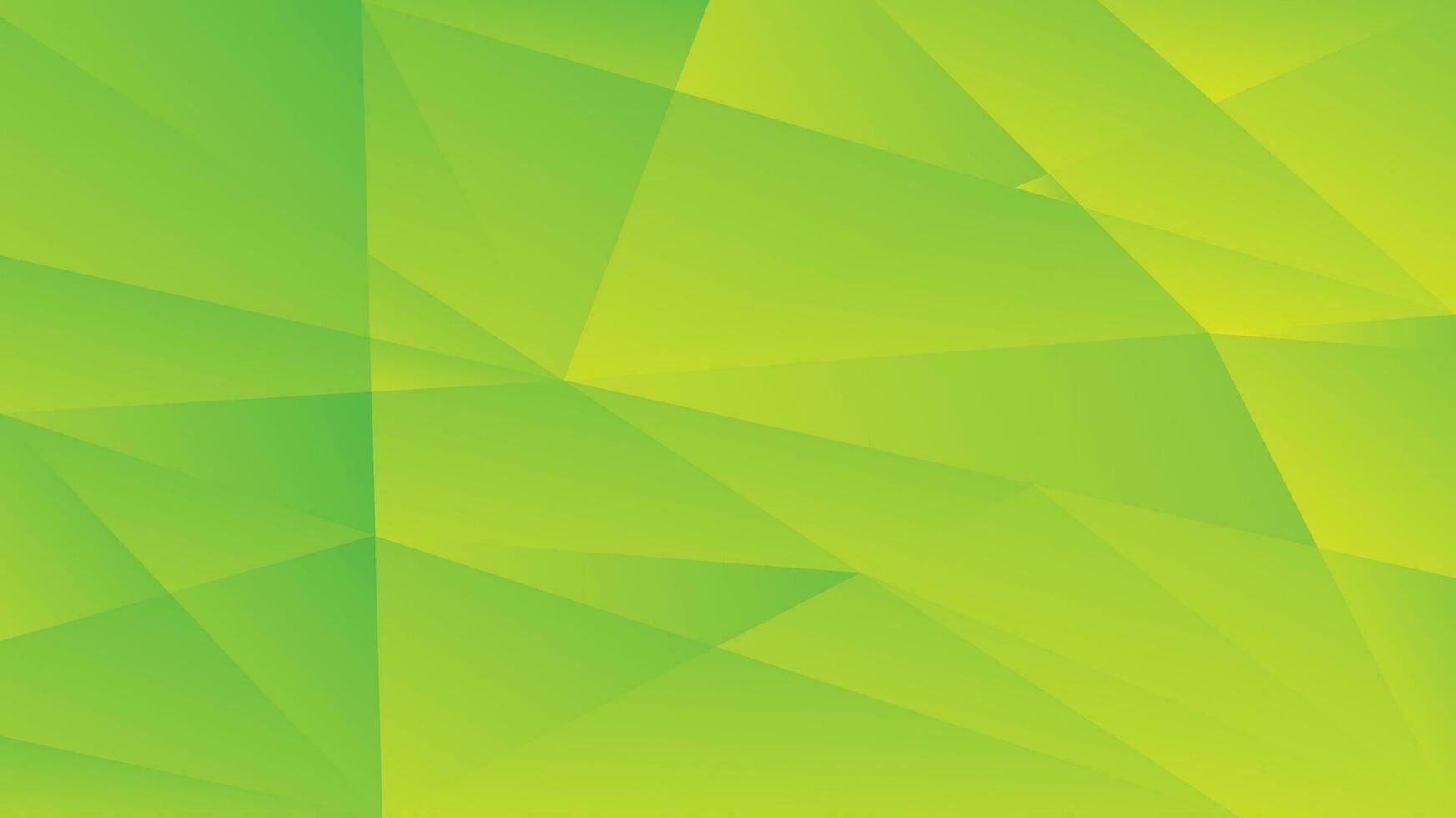 Green and yellow gradient polygon abstract background vector