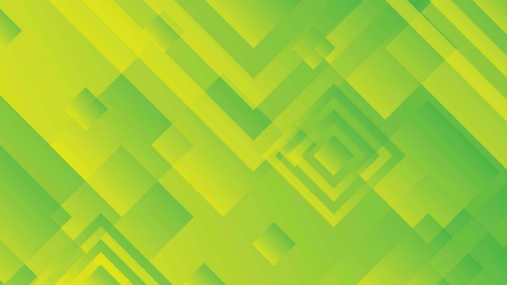 Abstract green and yellow gradient background with rectangle lines vector