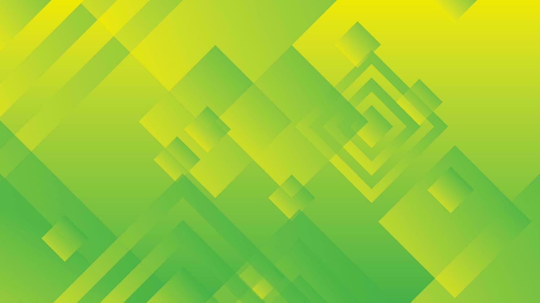 Abstract green and yellow gradient background with rectangle lines vector