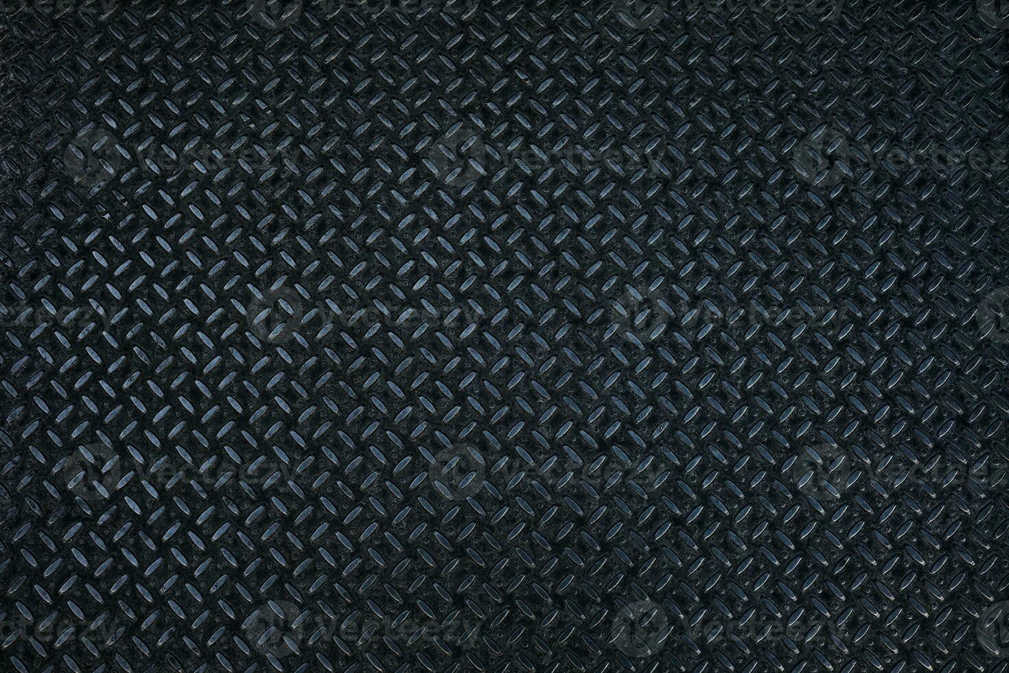 Black Metal Diamond Plate Texture Background. photo