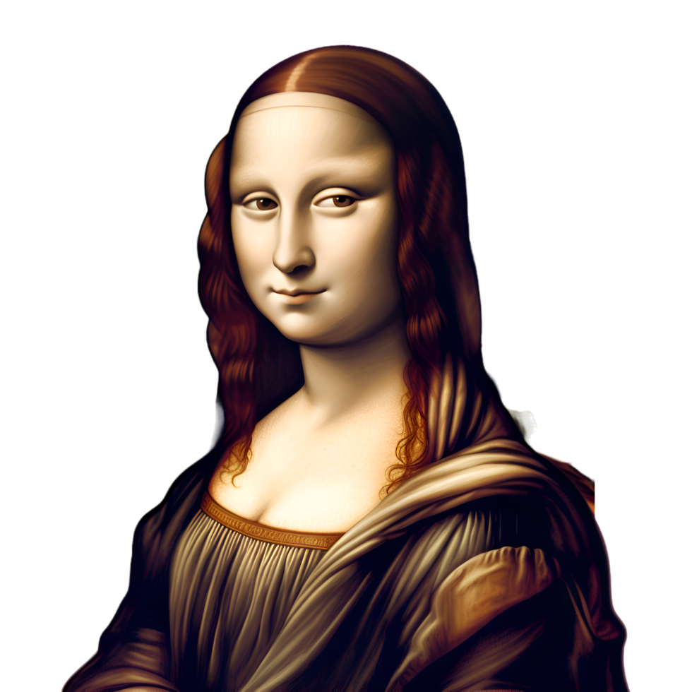 Mona Lisa Painting Clipart AI Generated png