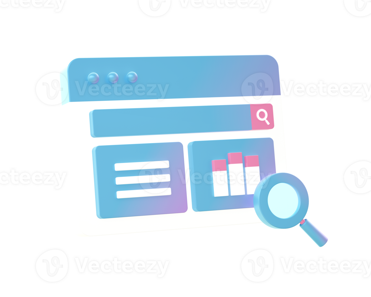 3d render of Gradient simple bar chart statistic illustration icons for UI UX web social media ads designs png