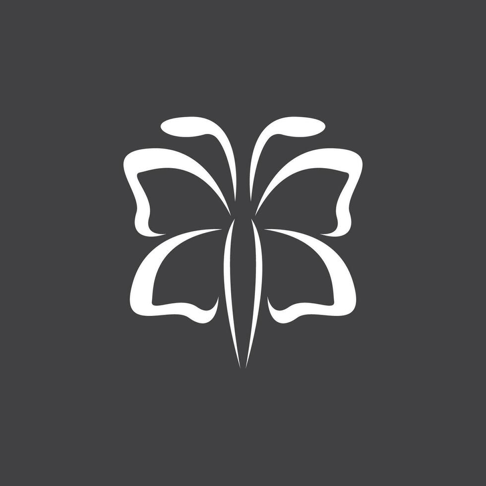 Black silhouette butterfly icon and symbol template vector