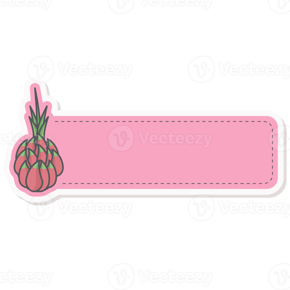 Dragon fruit Fresh Fruit Healthy Ingredients Sticker Bullet Journal Label Name Tags png