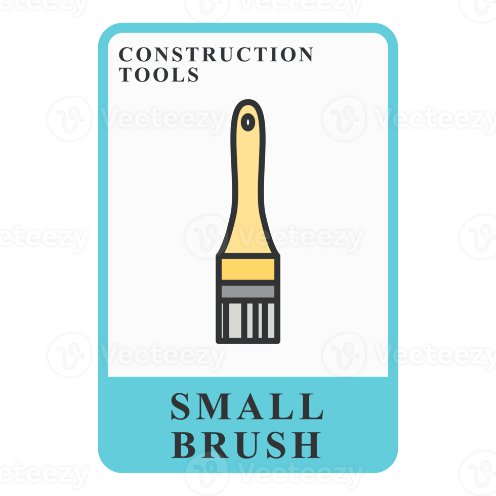 Small Brush Construction Customizable Playing Name Card png