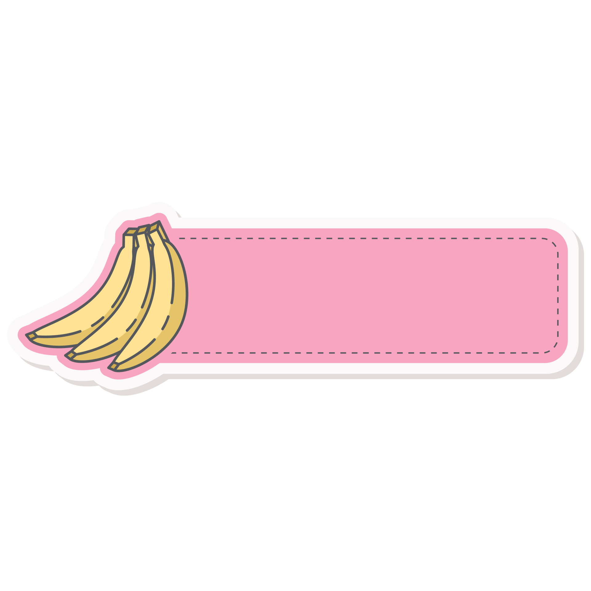 Bananas Fresh Fruit Healthy Ingredients Sticker Bullet Journal Label ...