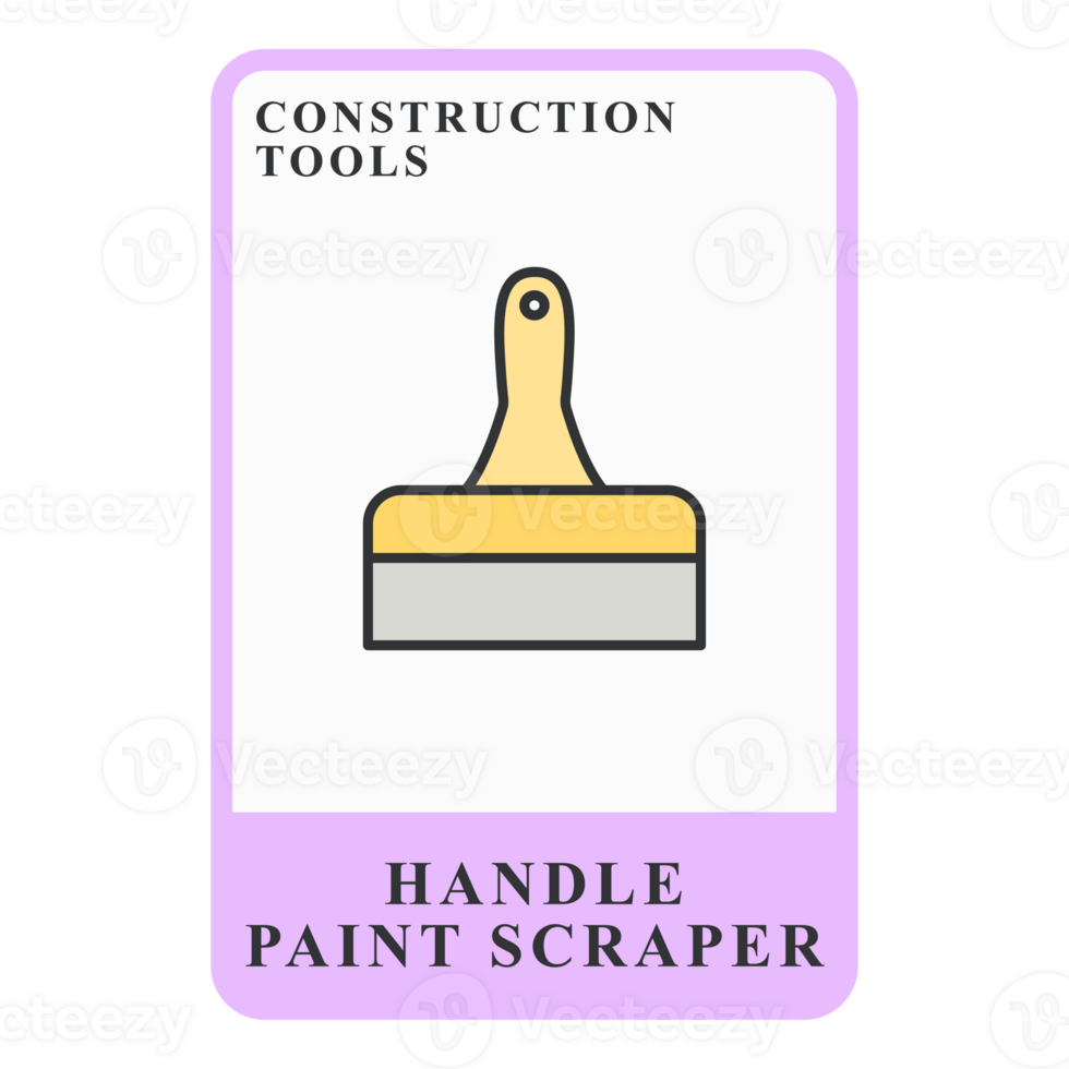 Handle Paint Scraper Construction Customizable Playing Name Card png