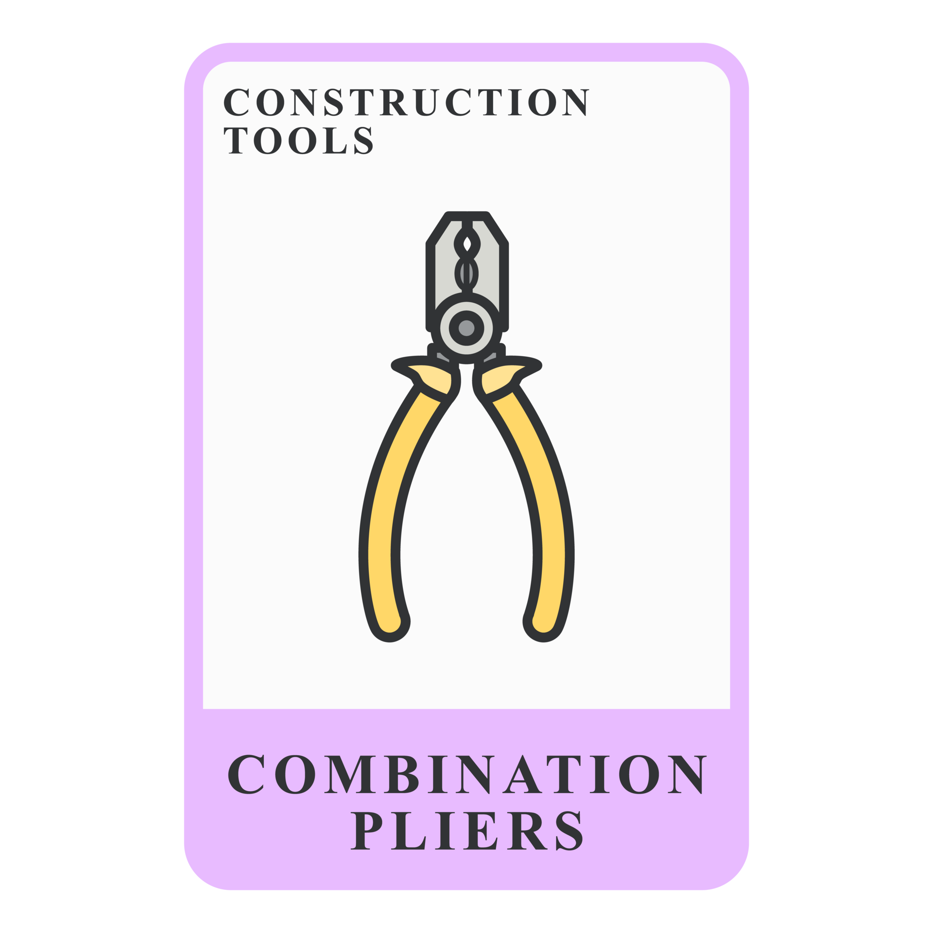 Combination pliers Construction Customizable Playing Name Card 29202732 PNG
