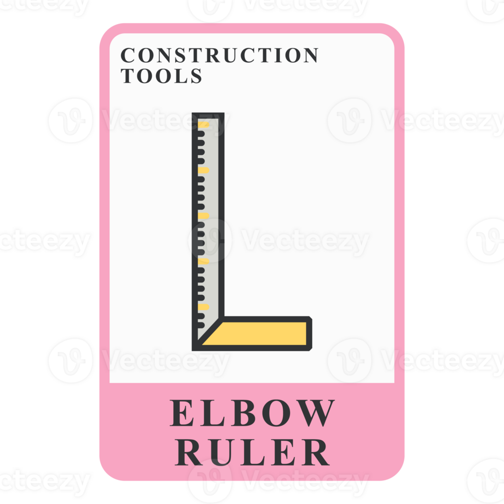 Elbow Ruler Construction Customizable Playing Name Card png
