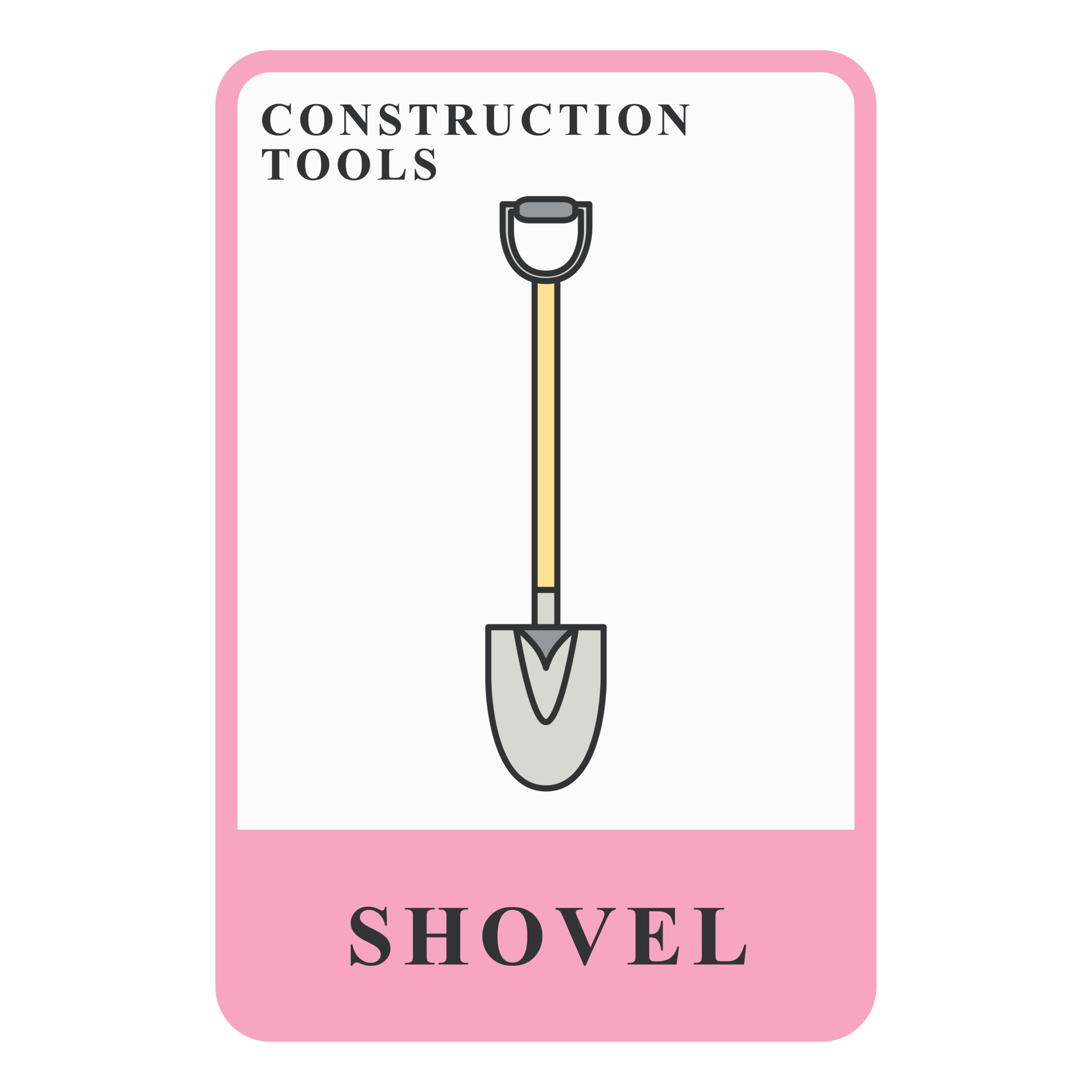 Shovel Construction Customizable Playing Name Card 29202741 PNG