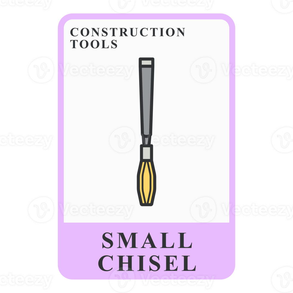 Small Chisel Construction Customizable Playing Name Card png