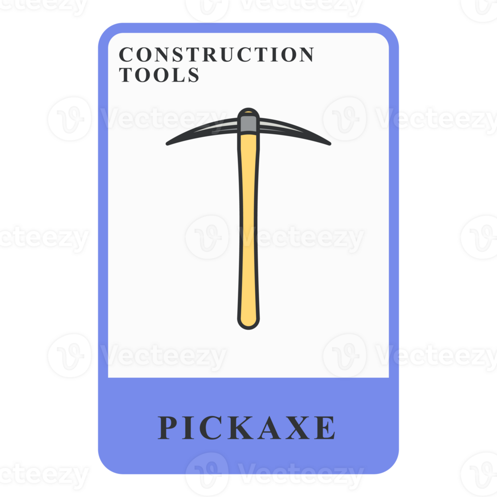 Pickaxe Construction Customizable Playing Name Card png