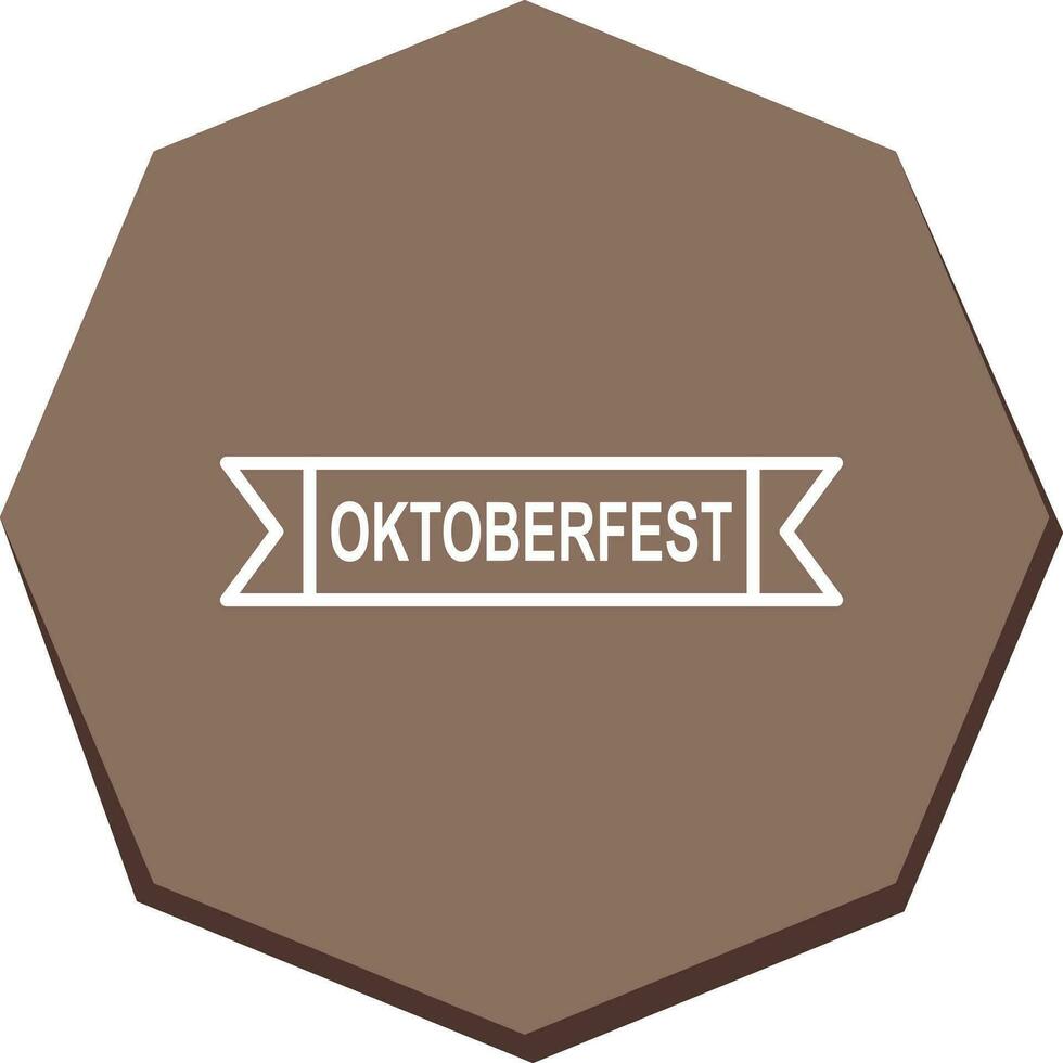 icono de vector de banner de oktoberfest