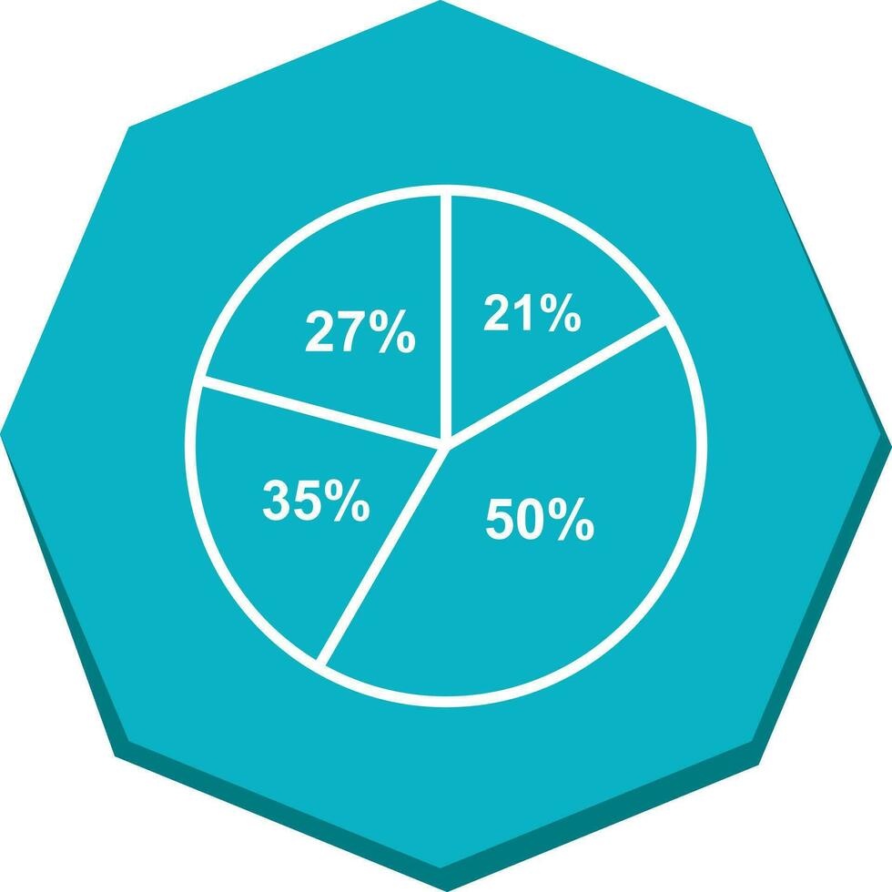 icono de vector de gráfico circular