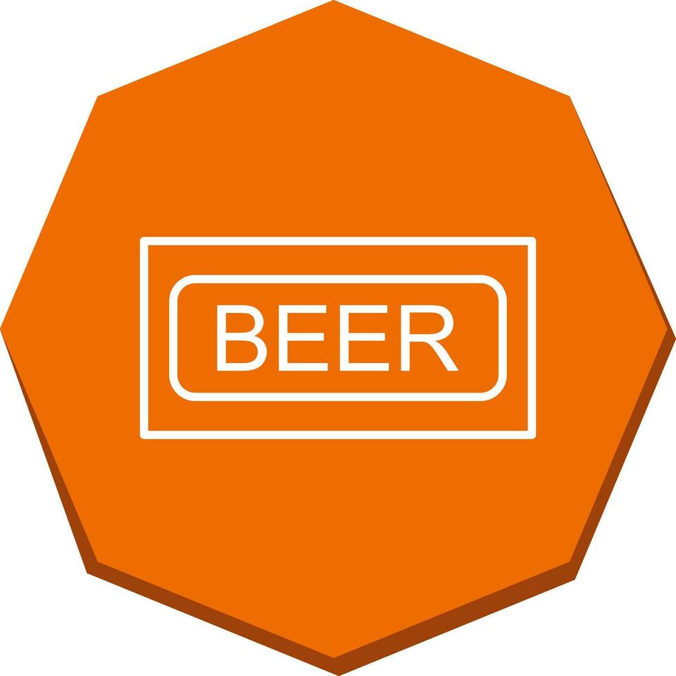 icono de vector de signo de cerveza