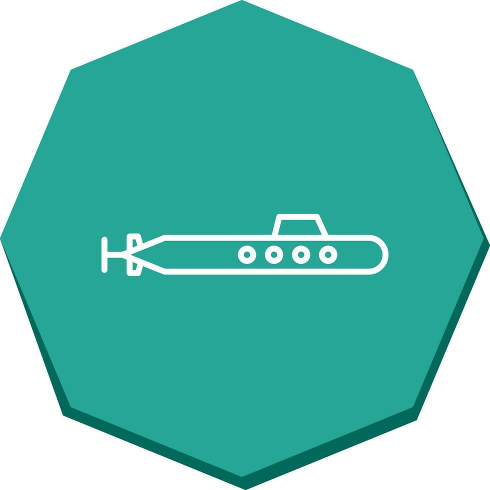 icono de vector submarino