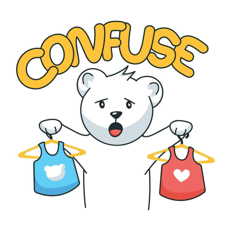 Trendy Choosing Clothes vector