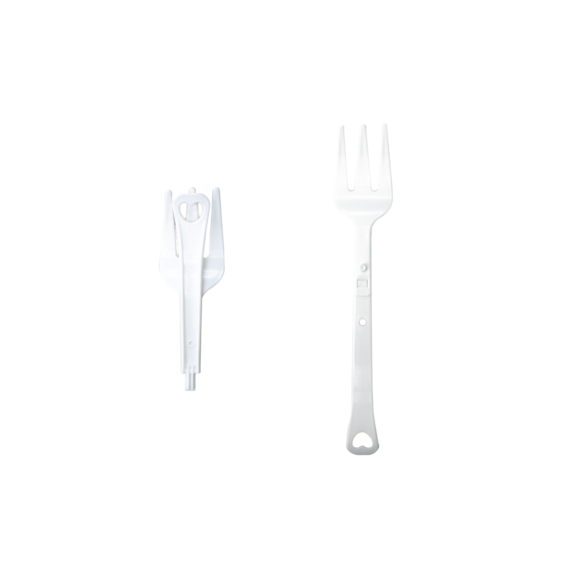 Top view of set folding plastic fork on transparent background 29203299 PNG