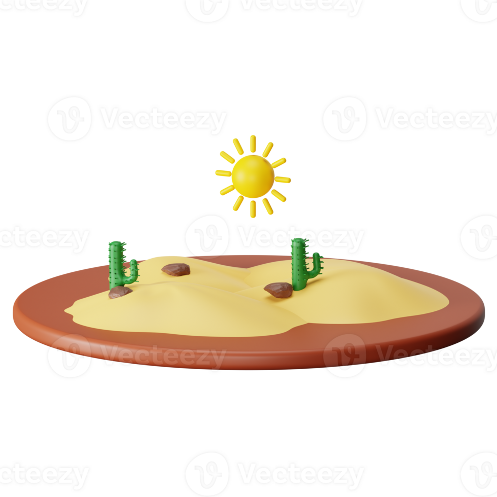 Desert 3D Render Icon Illustration png