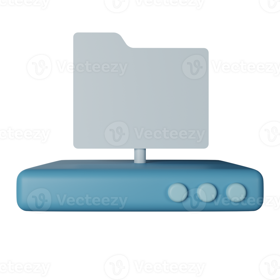 Server 3D Render Icon Illustration png