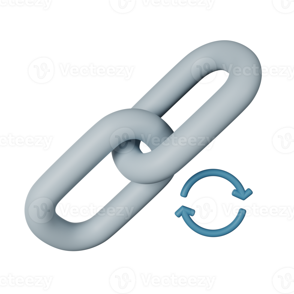Backlink 3D Render Icon Illustration png