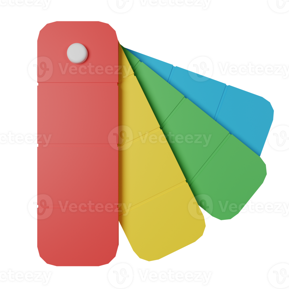 cor paleta 3d render ícone ilustração png