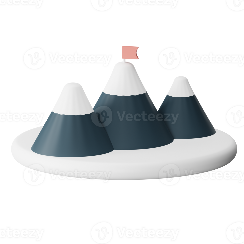 Mountain 3D Render Icon Illustration png