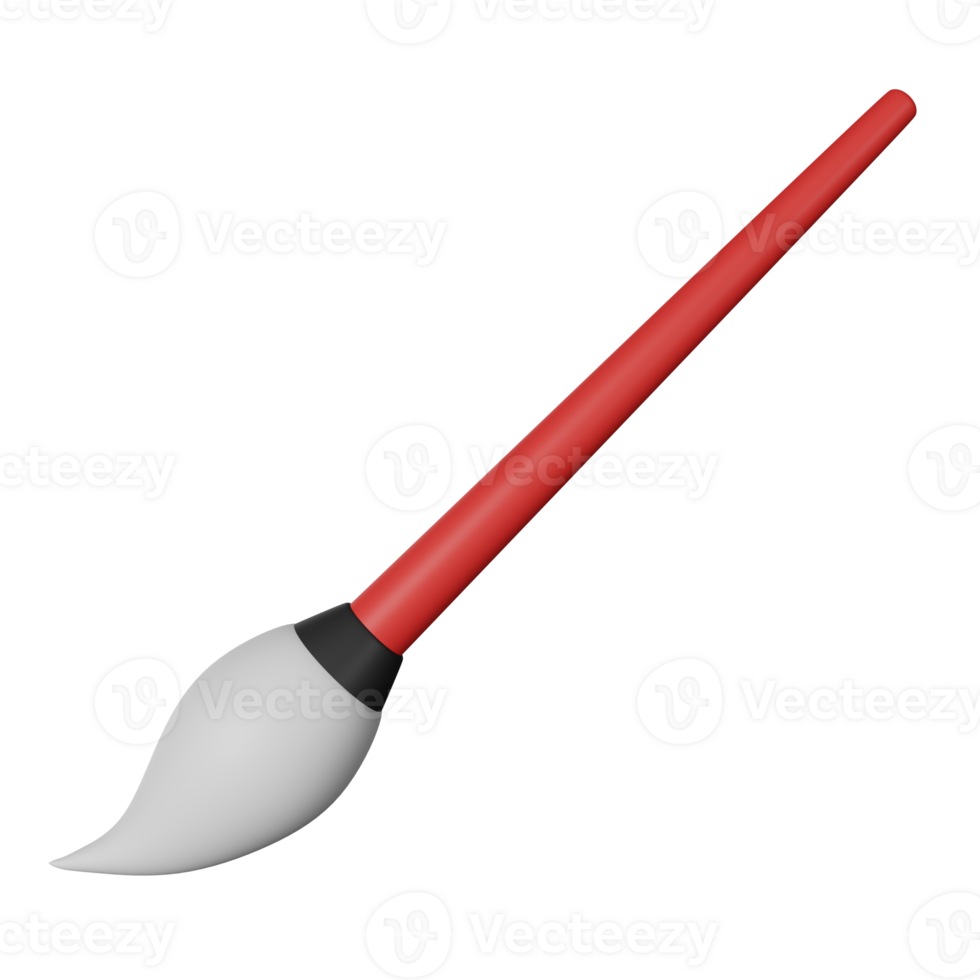 Paint Brush 3D Render Icon Illustration png