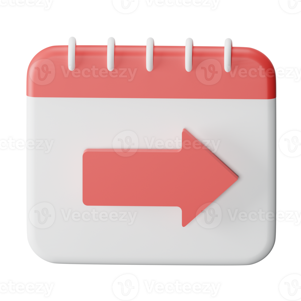 Tomorrow 3D Render Icon Illustration png