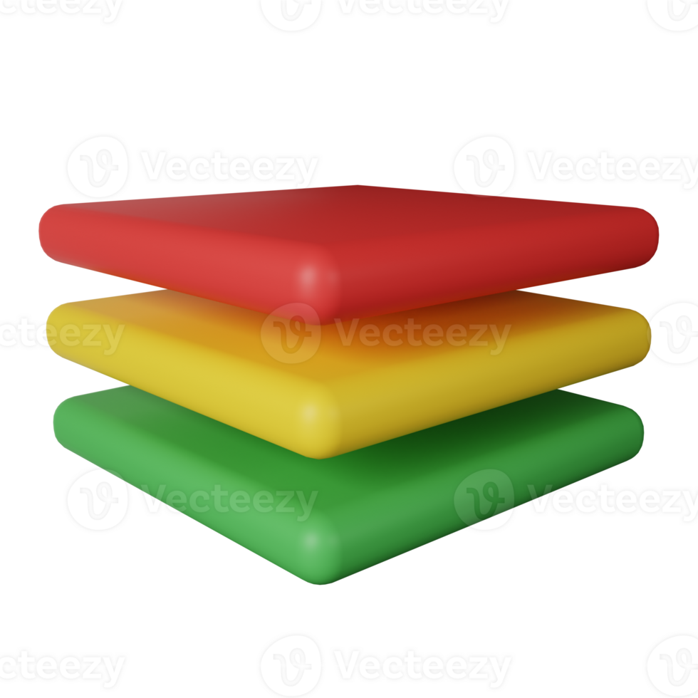 Layer 3D Render Icon Illustration png
