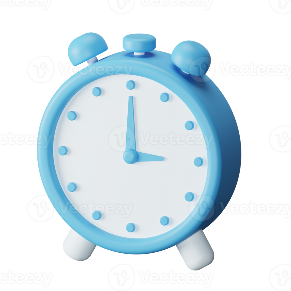 Alarm Clock 3D Render Icon Illustration png