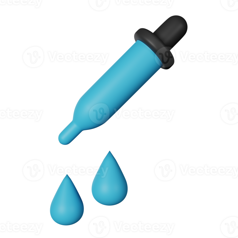 Eyedropper 3D Render Icon Illustration png