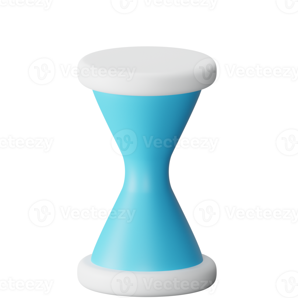 Sand Clock 3D Render Icon Illustration png